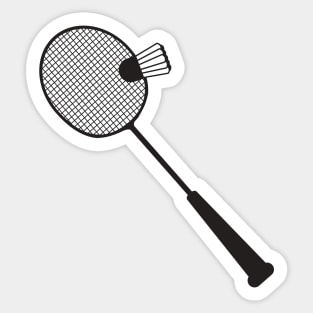 Badminton Player Minimalist Desing Sticker